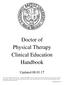 Doctor of Physical Therapy Clinical Education Handbook