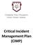 Critical Incident Management Plan (CIMP)