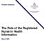 Position Statement. The Role of the Registered Nurse in Health Informatics