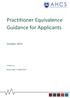 Practitioner Equivalence Guidance for Applicants