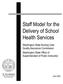 Staff Model for the Delivery of School Health Services