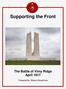 Supporting the Front The Battle of Vimy Ridge April 1917