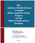 NAF Academy of Health Sciences Crosswalk HOSA Competitive Events Program and the National Health Science Standards