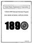 United States Department of Agriculture. USDA/1890 National Scholars Program 2018 HIGH SCHOOL APPLICATION