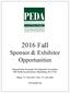 2016 Fall Sponsor & Exhibitor Opportunities