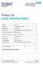 Policy: L3 Lone working Policy