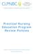 Practical Nursing Education Program Review Policies