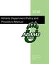 Athletic Department Policy and Procedure Manual