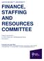 FINANCE, STAFFING AND RESOURCES COMMITTEE