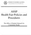 ASSP Health Fair Policies and Procedures. The Office of Student Outreach for Community Health