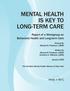 MENTAL HEALTH IS KEY TO LONG-TERM CARE