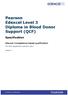 Pearson Edexcel Level 3 Diploma in Blood Donor Support (QCF)