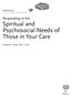 Responding to the Spiritual and Psychosocial Needs of Those in Your Care