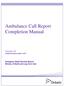 Ambulance Call Report Completion Manual