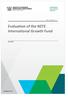 Evaluation of the NZTE International Growth Fund
