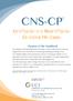 CNS-CP. Certification and Recertification Candidate Handbook. Purpose of the Handbook