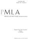 PMLA. November 2013 Volume 128 Number 5. Publications of the Modern Language Association of America