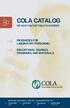 COLA CATALOG WE GIVE YOU THE TOOLS TO SUCCEED RESOURCES FOR LABORATORY PERSONNEL EDUCATIONAL COURSES, PROGRAMS, AND MATERIALS