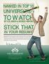 UNIVERSITIES TO WATCH BY U.S. NEWS & WORLD REPORT. STICK THAT IN YOUR RESUME