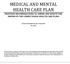 MEDICAL AND MENTAL HEALTH CARE PLAN