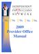 2009 Provider Office Manual