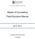 Master of Counselling Field Education Manual
