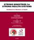STRONG MINISTRIES for STRONG HEALTH SYSTEMS