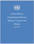 United Nations Peacekeeping Missions Military Aviation Unit Manual