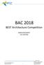 BAC 2018 BEST Architecture Competition