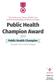 Public Health Champion Award 2017