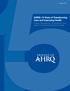 AHRQ: 15 Years of Transforming Care and Improving Health