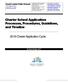 Charter School Application: Processes, Procedures, Guidelines, and Timeline