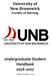 University of New Brunswick Faculty of Nursing. Undergraduate Student Handbook