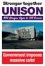 Stronger together UNISON NHS Glasgow Clyde & CVS Branch Government imposes massive cuts!
