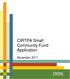 CIRTPA Small Community Fund Application