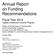 Annual Report on Funding Recommendations