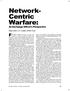 Network- Centric Warfare: