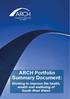 ARCH Portfolio Summary Document: