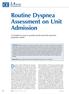 Routine Dyspnea Assessment on Unit Admission