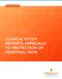 Clinical Data Transparency CLINICAL STUDY REPORTS APPROACH TO PROTECTION OF PERSONAL DATA