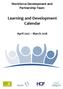 Learning and Development Calendar