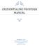 CREDENTIALING PROVIDER MANUAL