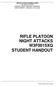 RIFLE PLATOON NIGHT ATTACKS W3F0015XQ STUDENT HANDOUT