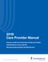 2018 Care Provider Manual