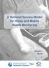 A National Service Model for Home and Mobile Health Monitoring