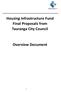 Housing Infrastructure Fund Final Proposals from Tauranga City Council. Overview Document