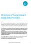 Directory of Social Impact Bond (SIB) Providers