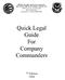Quick Legal Guide For Company Commanders