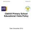 Oakhill Primary School November Oakhill Primary School Educational Visits Policy