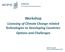 Workshop. Licensing of Climate Change related Technologies to Developing Countries: Options and Challenges